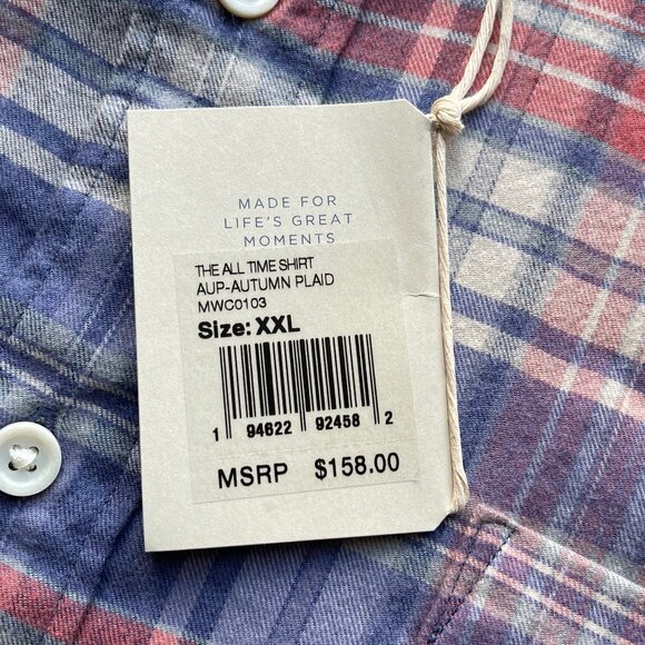 Faherty The All Time Shirt Men's Autumn Plaid Brushed Flannel Size XXL NWT $158 - Picture 8 of 8